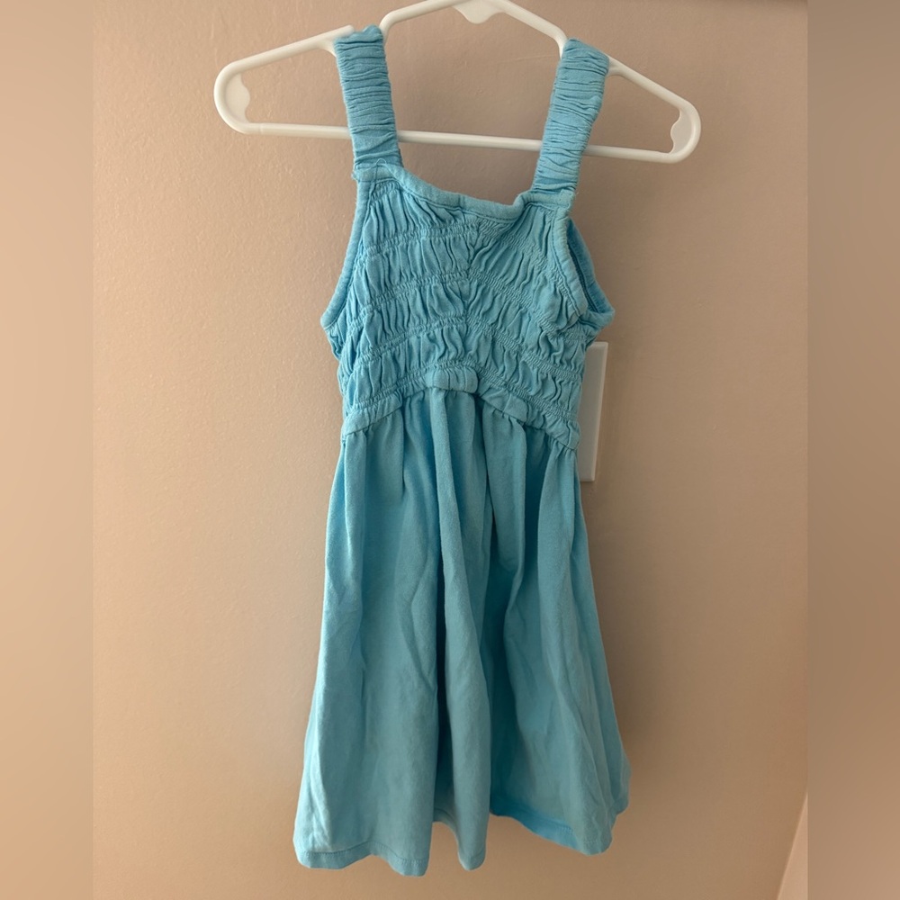 Old Navy Light Blue Ruched Kids Dress